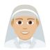 👰🏼‍♂️ man with veil: medium-light skin tone display on JoyPixels